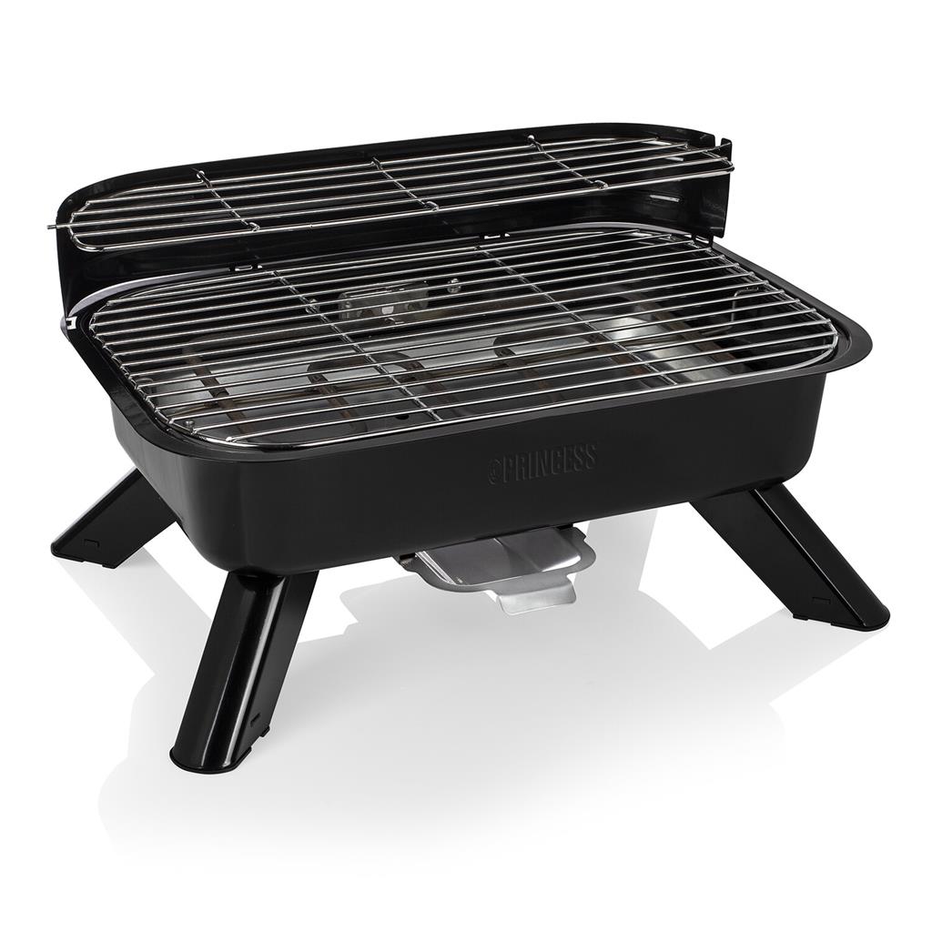 Princess 112252 barbecue ibrido da tavolo elettrico e a carbonella, 2000 W — immagine 1