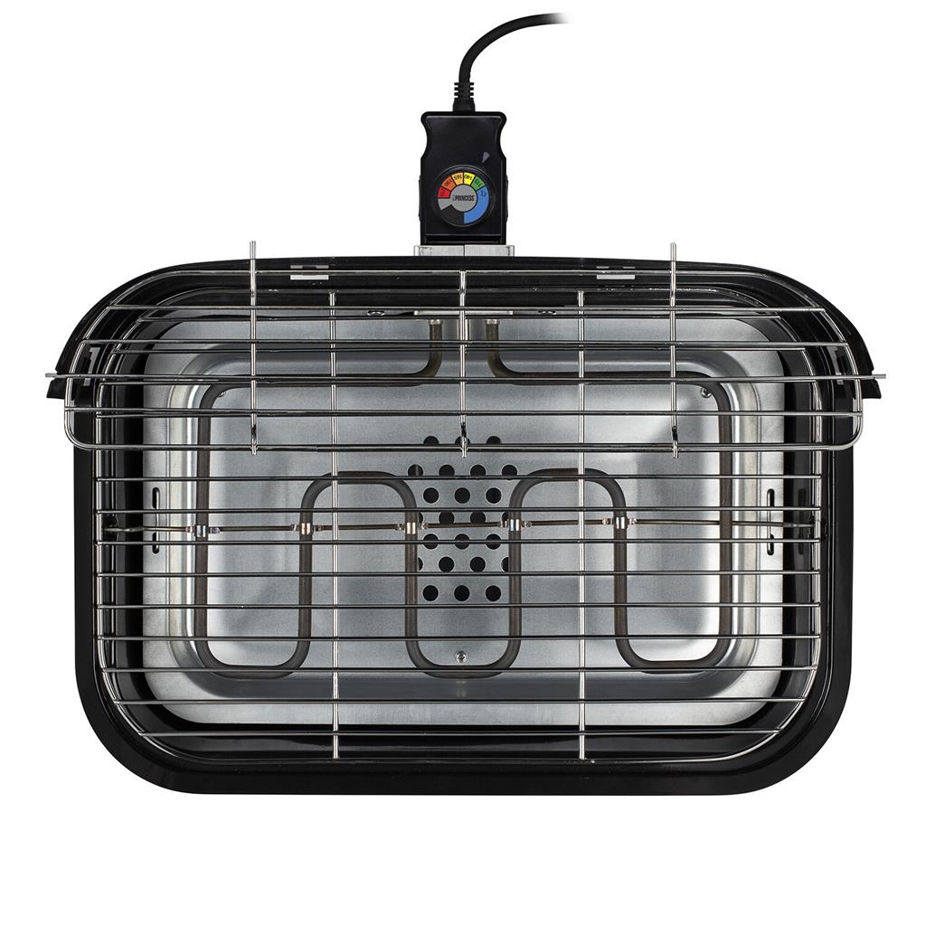 Princess 112252 barbecue ibrido da tavolo elettrico e a carbonella, 2000 W — immagine 5