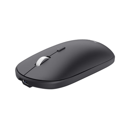 Trust Lyra 24844 kit tastiera e mouse wireless ricaricabili, italiano – mouse, vista inclinata