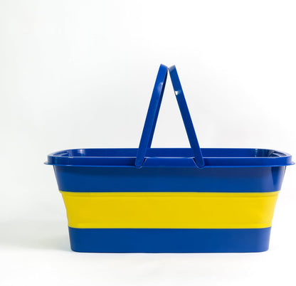 Meridiana Secchio pieghevole rettangolare 15 litri — Blu/Giallo