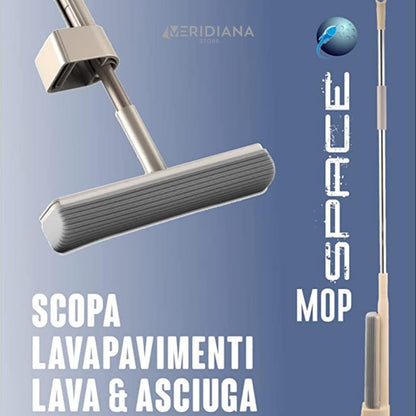 Meridiana Space Mop 4 in 1 con 2 ricambi e secchio pieghevole — dettaglio del prodotto