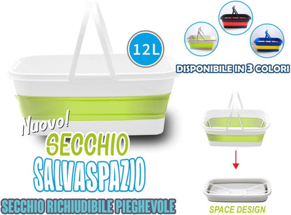 Meridiana Secchio pieghevole rettangolare 15 litri — dettaglio del prodotto