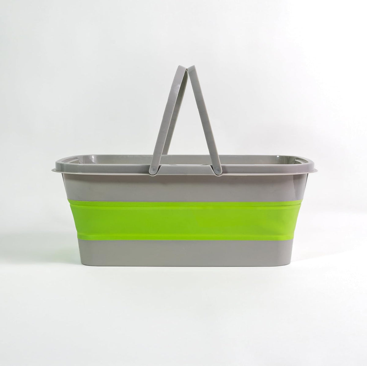 Meridiana Secchio pieghevole rettangolare 15 litri — Grigio/Verde