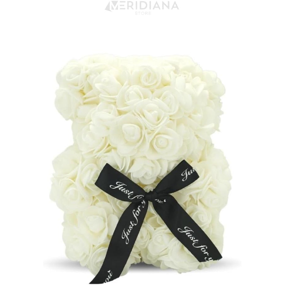 Meridiana Orsetto di rose 25 cm con luci LED e scatola regalo — dettaglio del prodotto