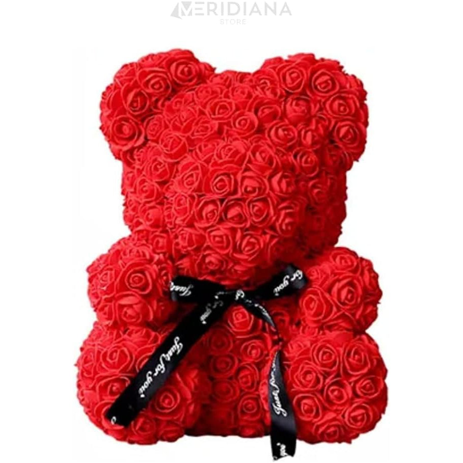 Meridiana Orsetto di rose 25 cm con luci LED e scatola regalo — dettaglio del prodotto