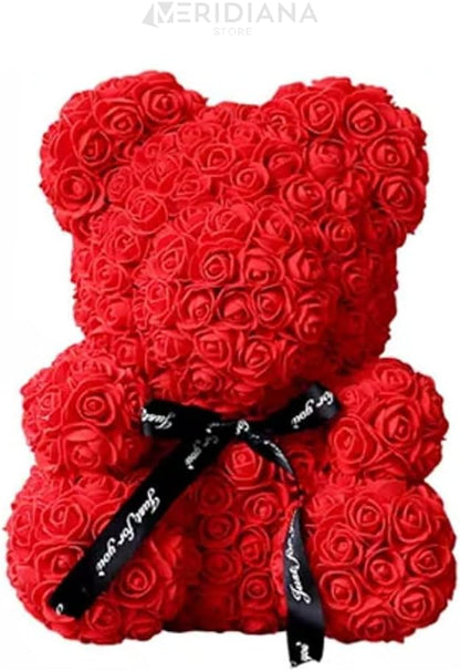 Meridiana Orsetto di rose 25 cm con luci LED e scatola regalo — dettaglio del prodotto