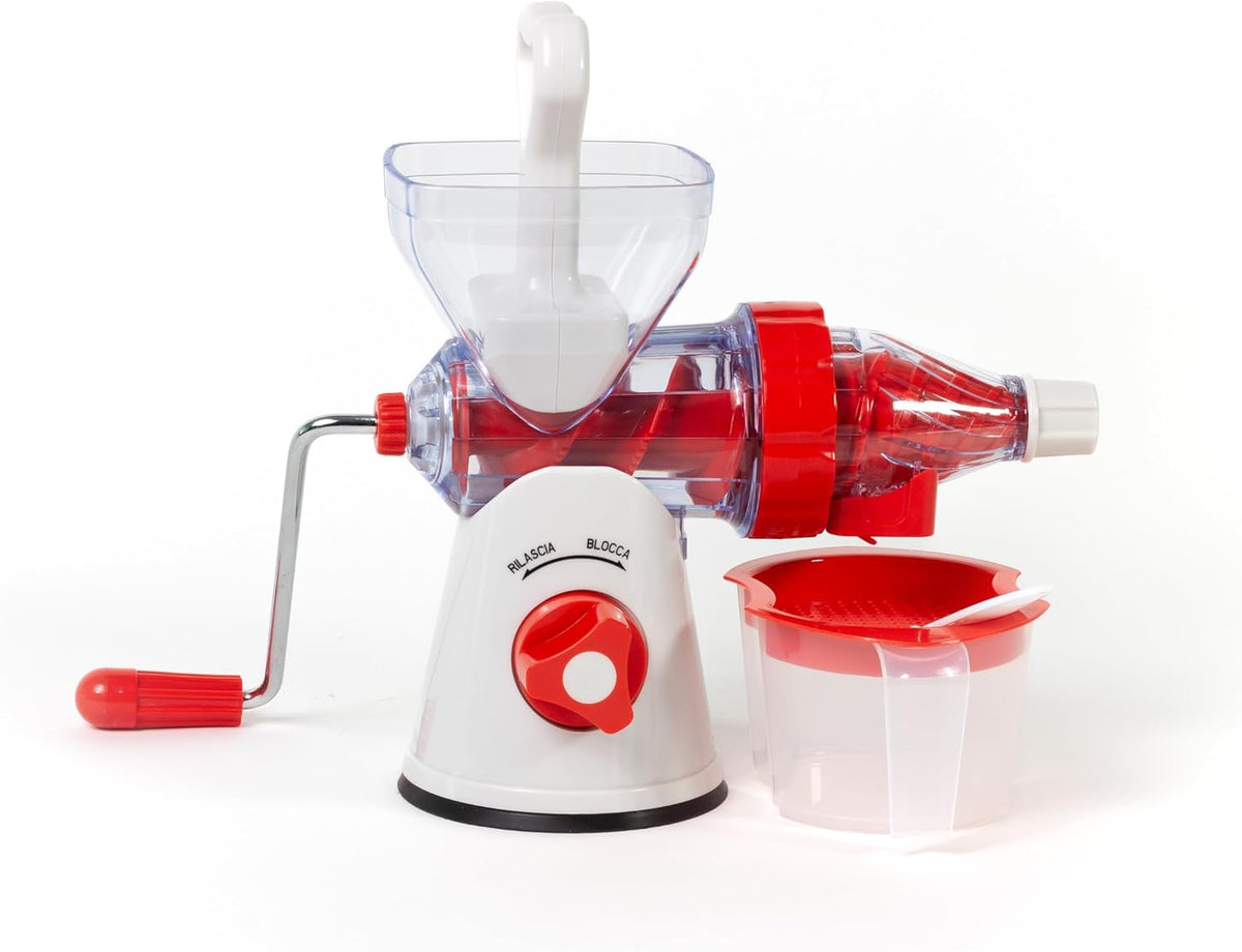 Meridiana Bio Life estrattore di succhi manuale con tritacarne — Rosso