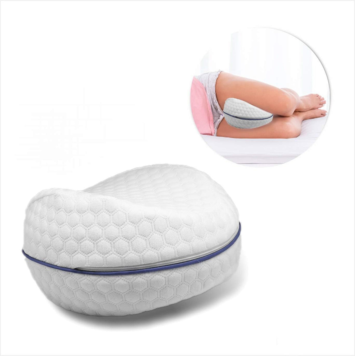 Cuscino Meridiana in memory foam per gambe e ginocchia, sfoderabile — foto 1