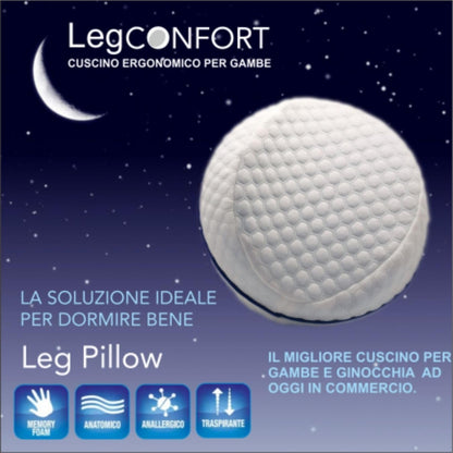 Cuscino Meridiana in memory foam per gambe e ginocchia, sfoderabile — foto 7