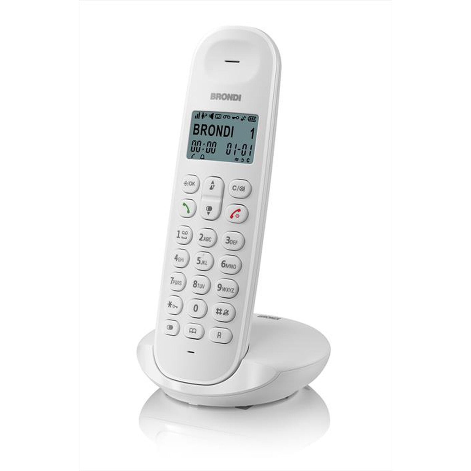 Brondi Lotus telefono cordless bianco — vista 2