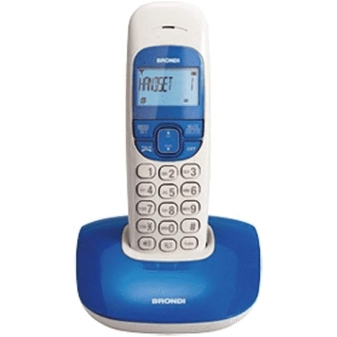 Brondi Nice telefono cordless Bianco/Blu — vista frontale