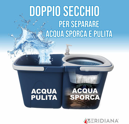 Meridiana Spin Mop a due serbatoi Blu — foto 2