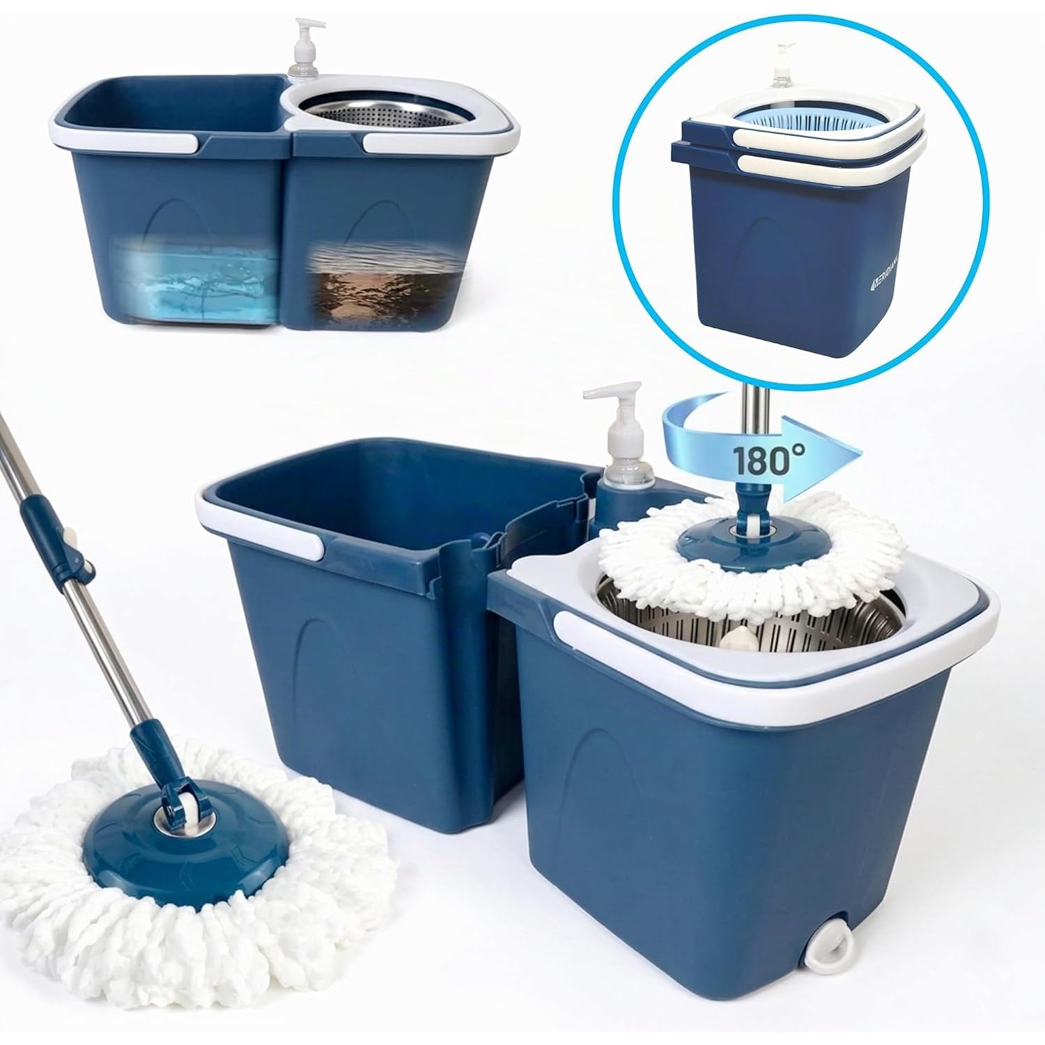 Meridiana Spin Mop a due serbatoi Blu — foto 3