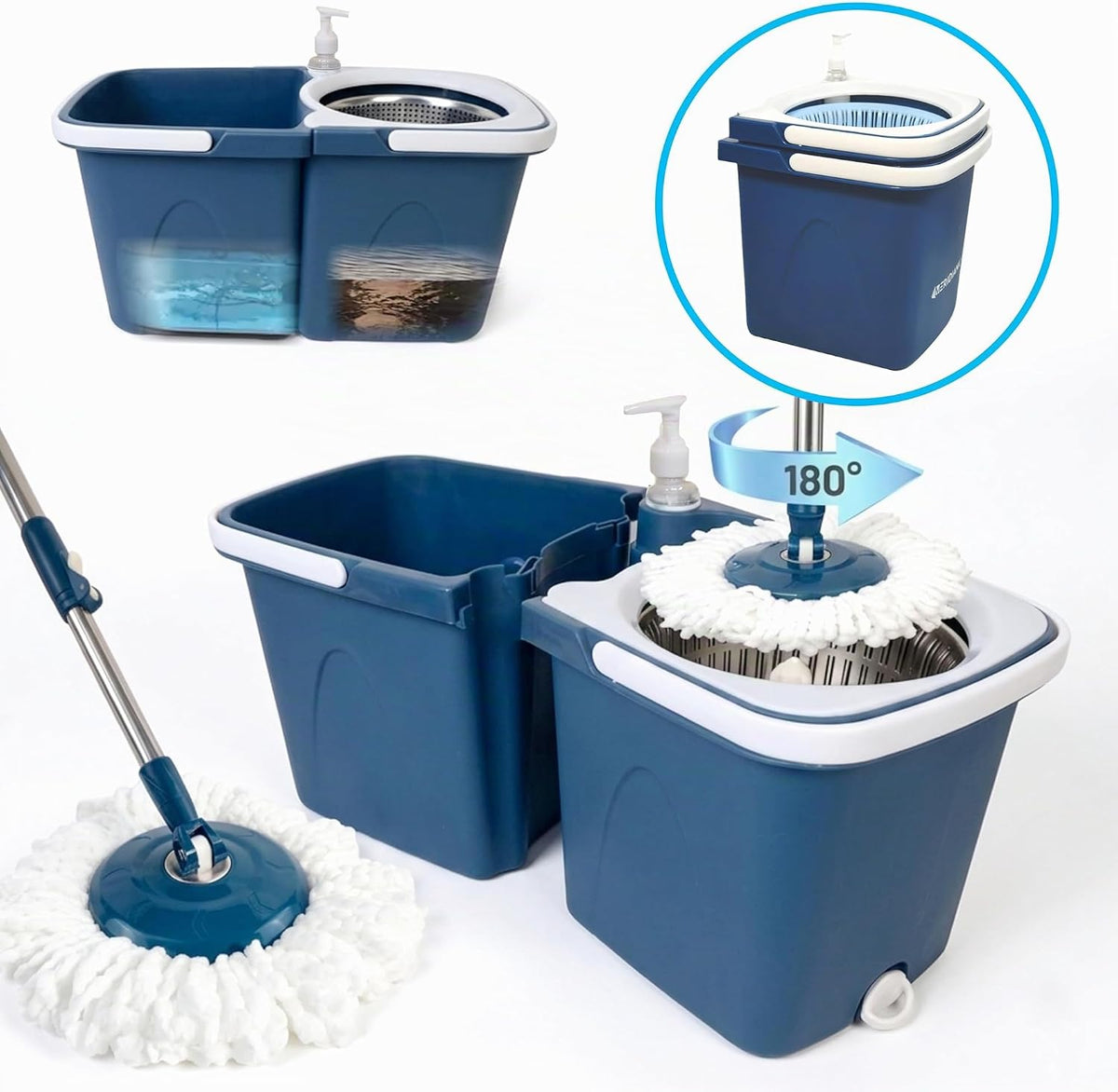 Meridiana Spin Mop a due serbatoi Blu — foto 3
