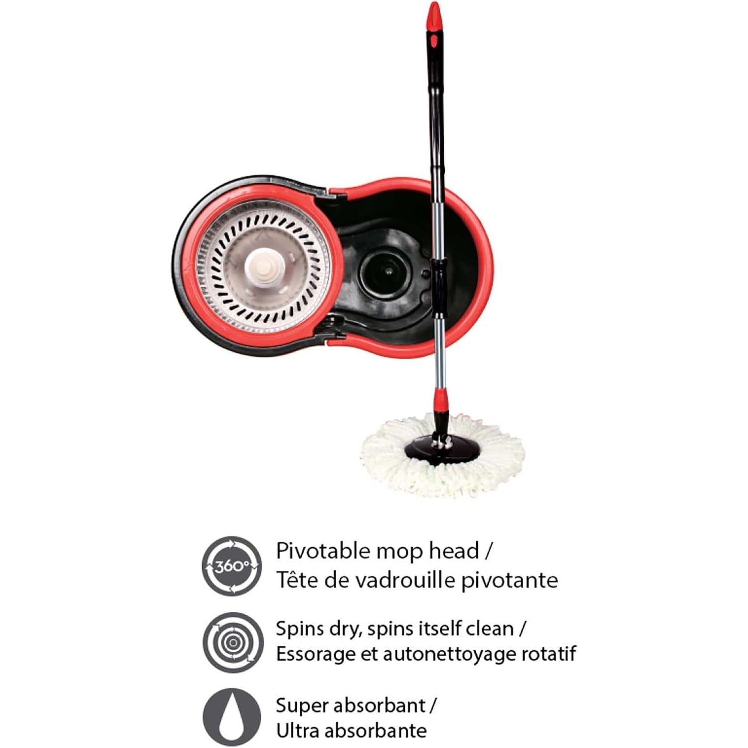 Meridiana Spin Mop con strizzatura manuale Grigio — foto 8