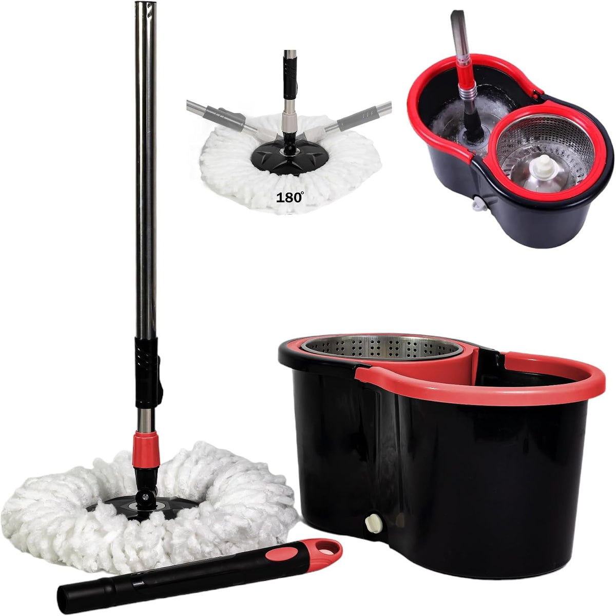 Meridiana Spin Mop con strizzatura manuale Rosso — foto 9