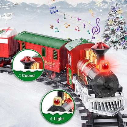 Trenino natalizio Meridiana con supporto per albero, locomotiva e 3 vagoni — foto 5