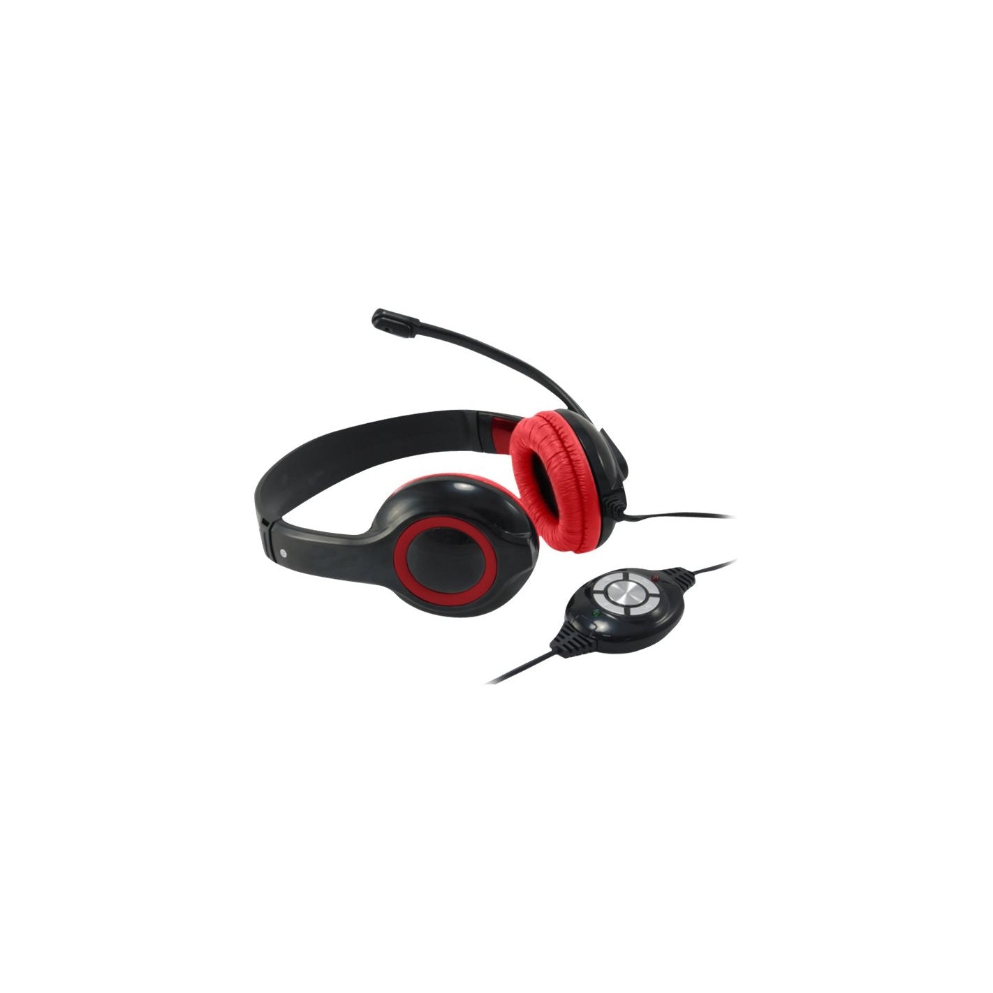 Conceptronic CCHATSTARU2R nero e rosso — cuffie con microfono e comando sul cavo