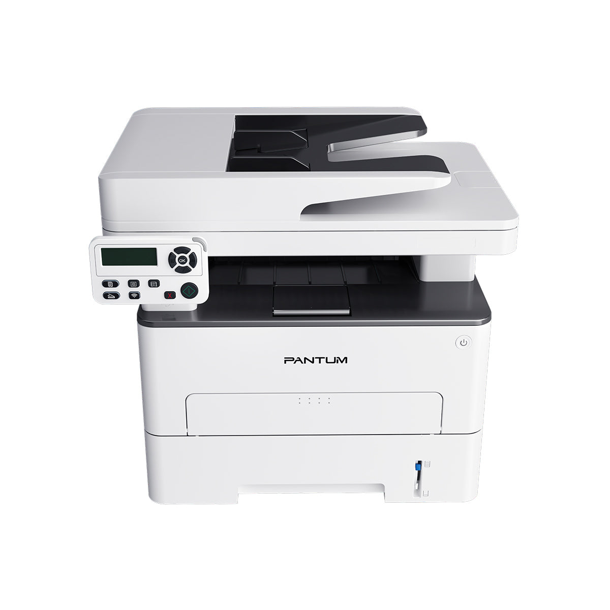 Pantum M7100DW bianca con ADF e pannello LCD — vista 2