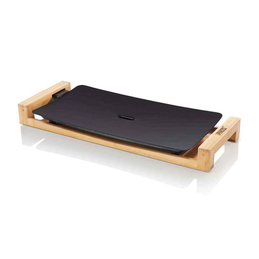 Princess 103026 Table Chef Pure Black piastra 50×25 cm con base in bambù