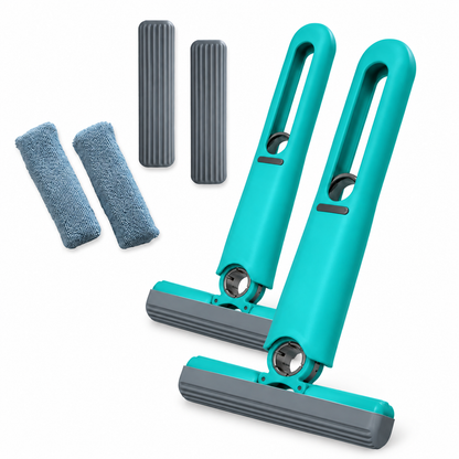 Set 2 Mini Mop autostrizzanti Meridiana con spugna PVA e microfibra