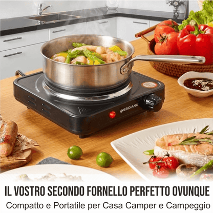 Fornello Elettrico Portatile Meridiana | Piastra in Ghisa - 