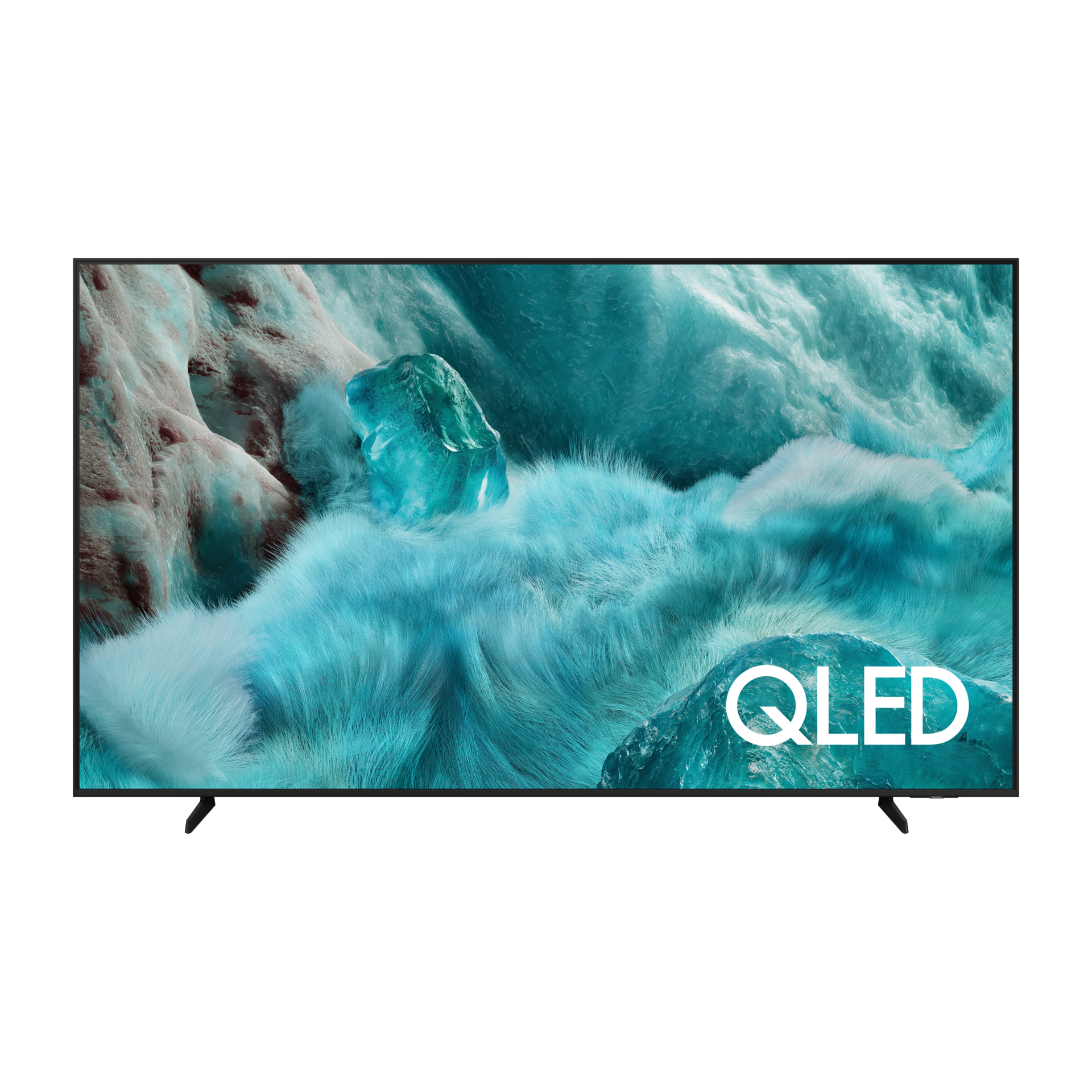 Samsung QE75Q7FAAUXXH TV QLED 75 pollici nero, vista frontale ufficiale