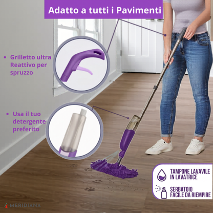 Spray Mop Flexy Meridiana con panni e flaconi inclusi