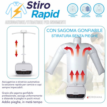 Ferro da stiro verticale -  Manichino per Stirare e Asciugare - Meridiana